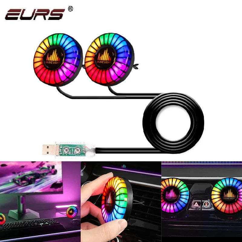 2IN1 Atmosphere Vent Sound Control Rhythm Vibration Automobile