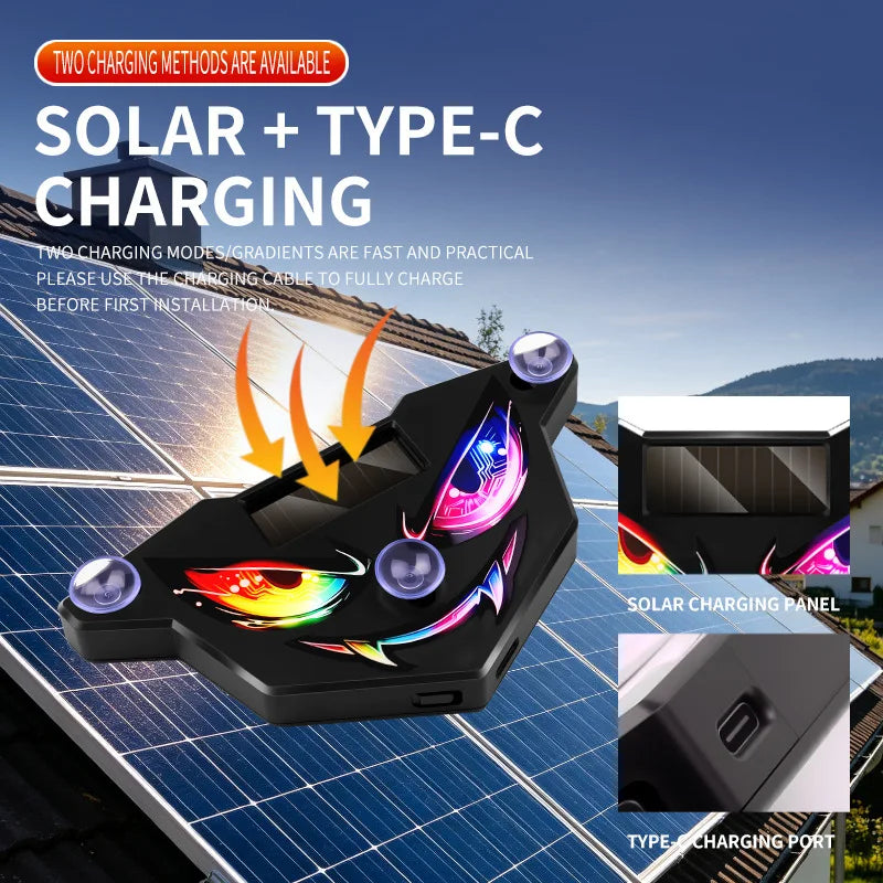 Triangular Window Decor Atmosphere Breathing no-wiring Solar