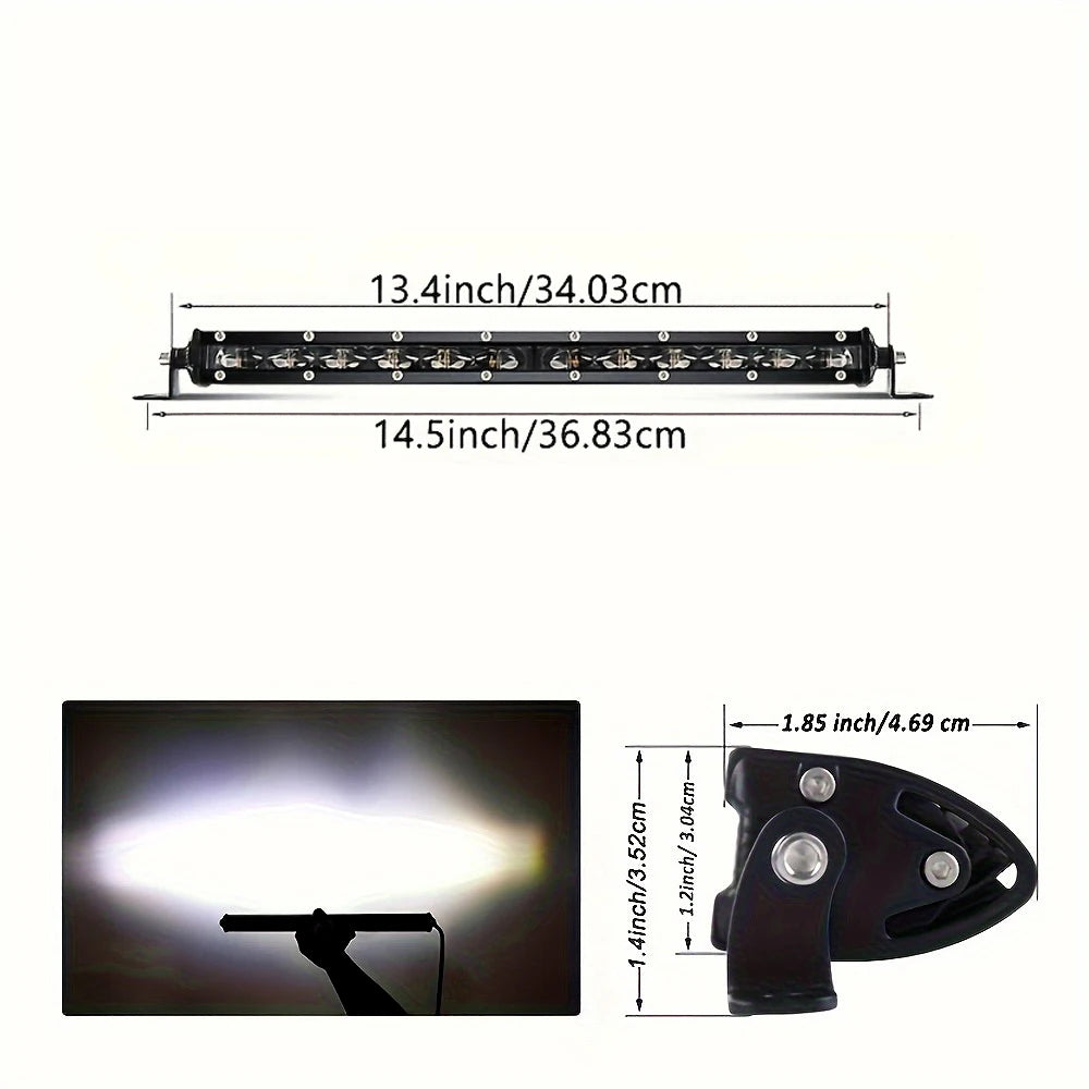 For Off-Road Vehicles 14 Inch LED ultra-thin 6D Lens Bar Truck