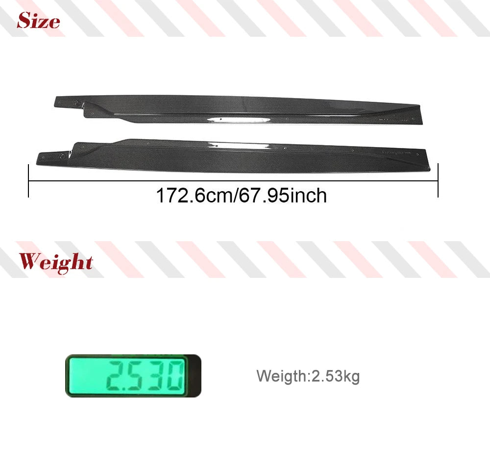 For BMW I3 I01 2014-2020 Carbon Side Skirts Fiber Door Bumper