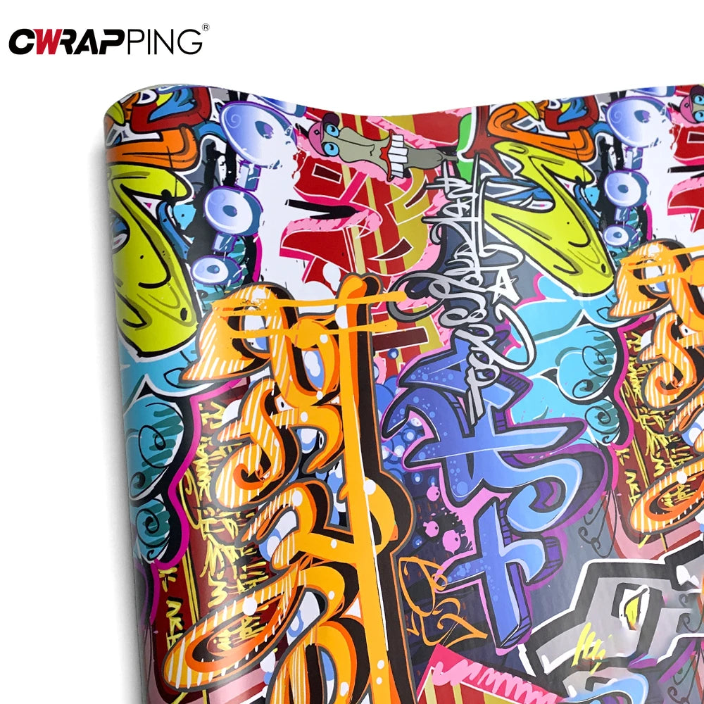 Graffiti Film Stickers Wrap Vinyl Motorcycle Outdoor Body
