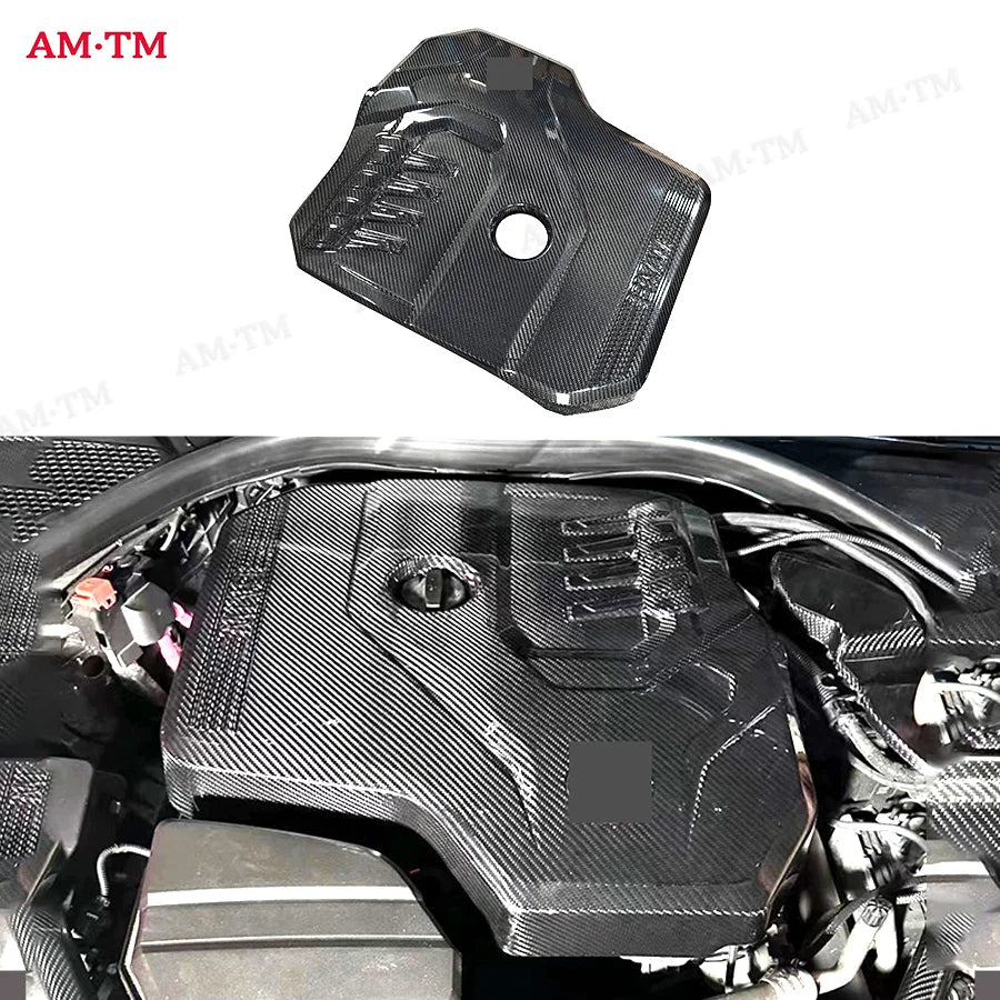 For BMW 3 4 5 Series Dry Carbon Fiber Engine Hood Cover Trim