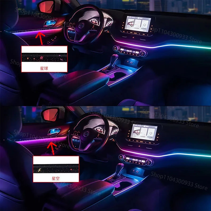 For Lexus Es LED Interior Ambient Strip RGB Fiber Optic