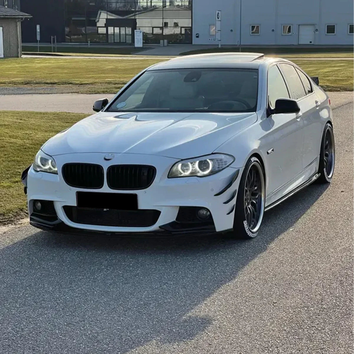 For BMW F10 M5 2012-2016 Carbon Front Bumper Lip Spoiler