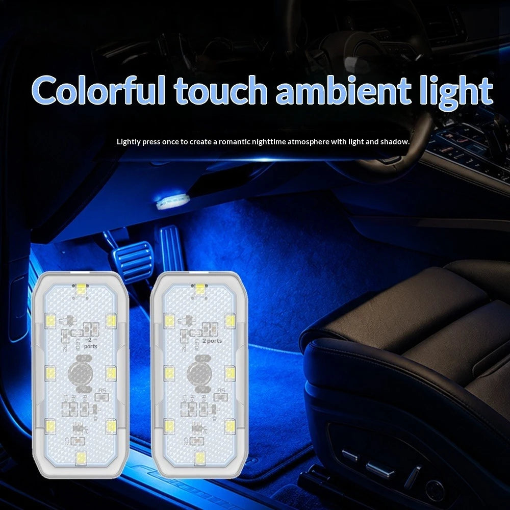 7colors Touch Control Footwell Ambient USB Rechargeable Sensor
