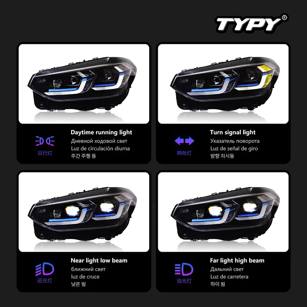 For BMW X3 G01 Headlight G08 Typy 2018-2022 Headlights Drl Turn