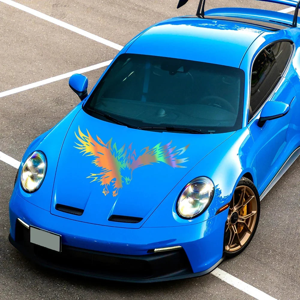 Bonnet Stickers Eagle Pattern Vinyl Decal Colorful Waterproof