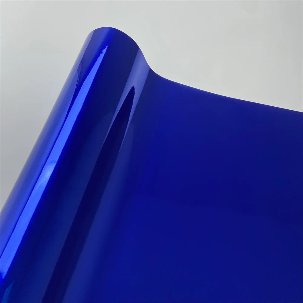 Blue Chrome Vinyl Wrap Film Waterproof Air Bubble Self