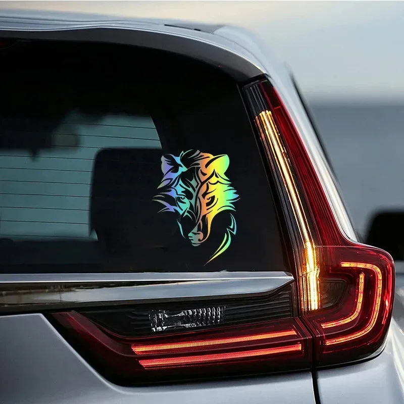 Wolf Head Creative Art Sticker Body Bumper Windows Motorcycle