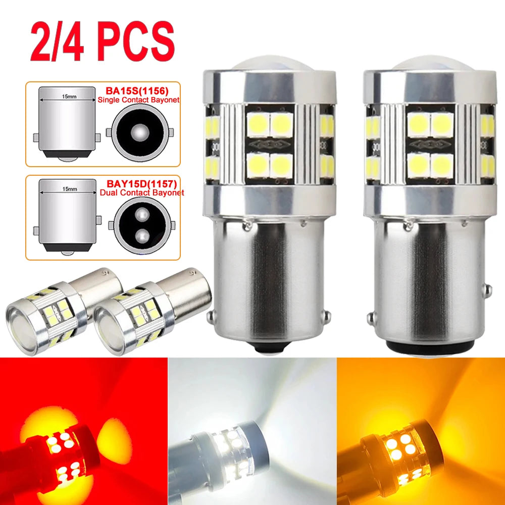 1000LM Bright White 1156 ba15s 1157 bay15d Bulb Tail
