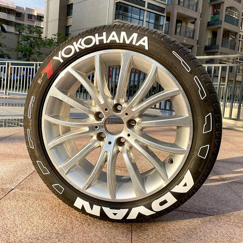 Rubber Letters Tire Sticker Wheel Fit 3D Logo Motorcycle