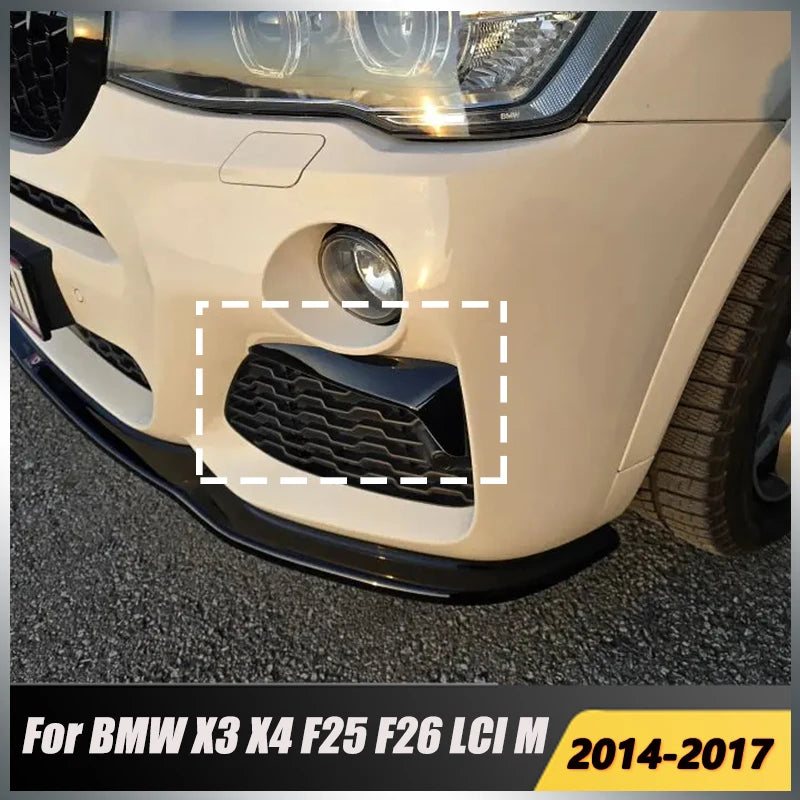For BMW X3 X4 F25 F26 Front Side Wind Knife Spoiler Lci M Sport