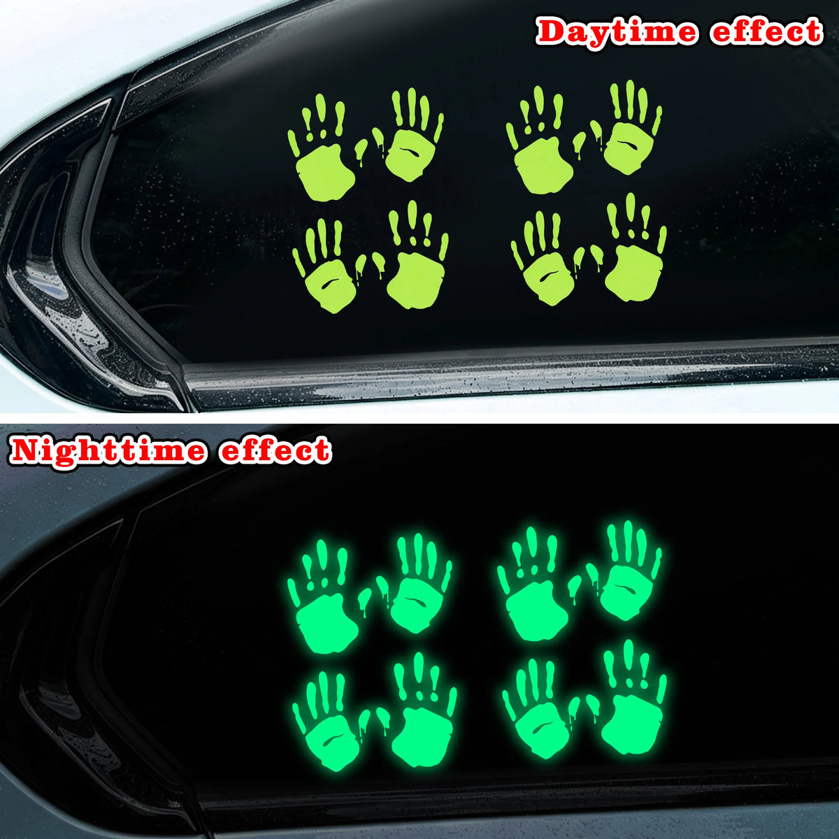 For Auto Body Window Halloween Decors Glow In Dark Hand Print