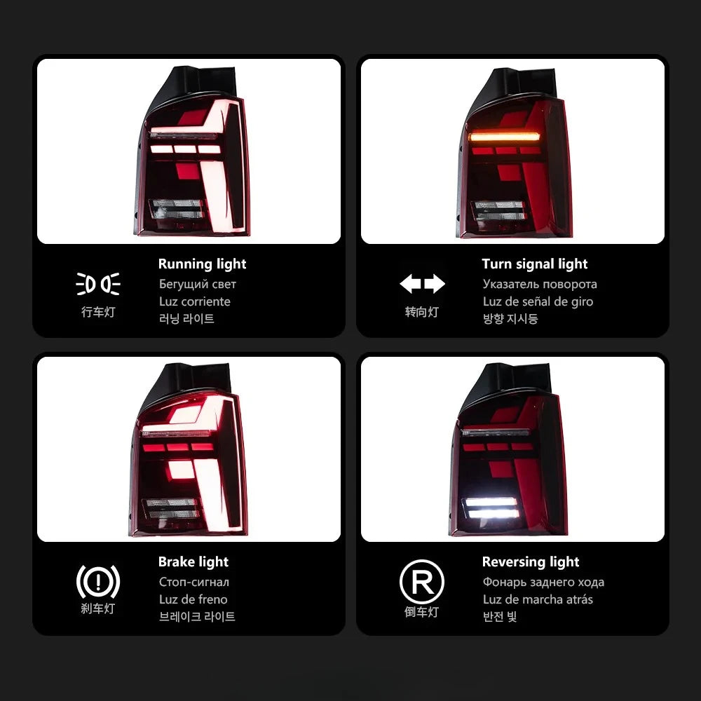 For VW Multivan T5 LED Taillight Typy 2010-2015 Rear Stop