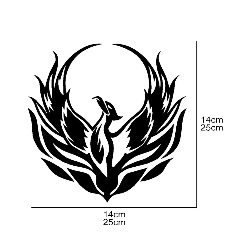 Flame Fire Phoenix Cool Sticker Body Bumper Windows Motorcycle