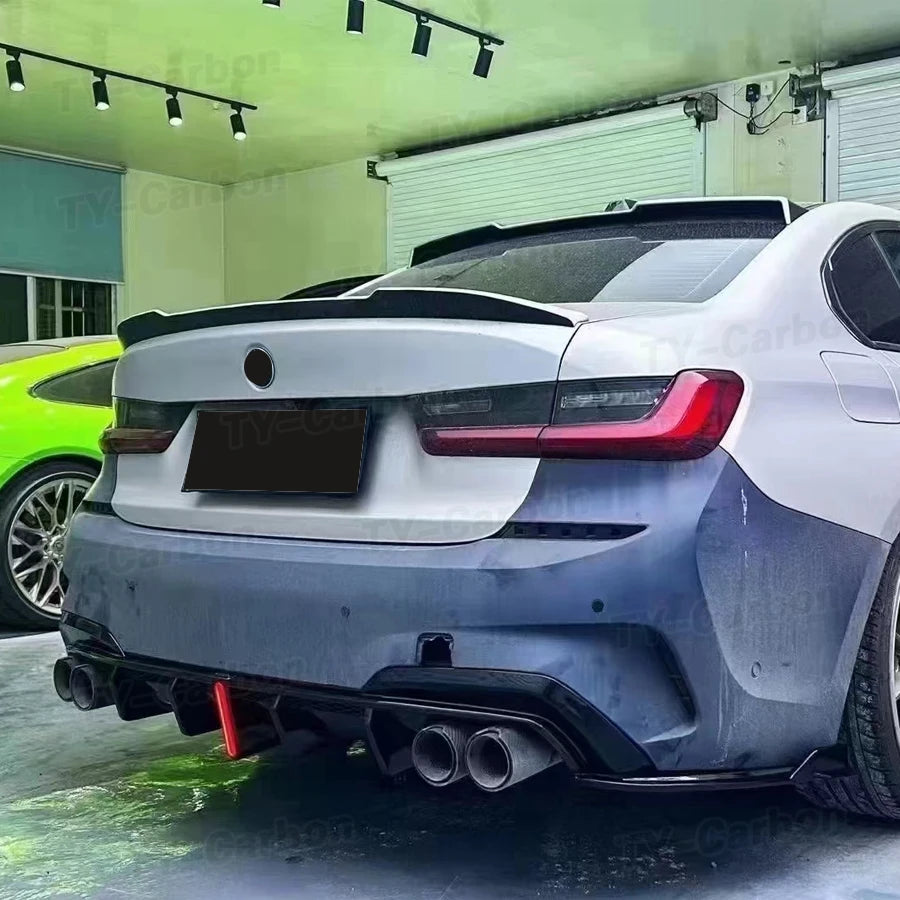 For BMW 3 Series G20 G28 Rear Bumper Lip Diffuser Splitter Gloss