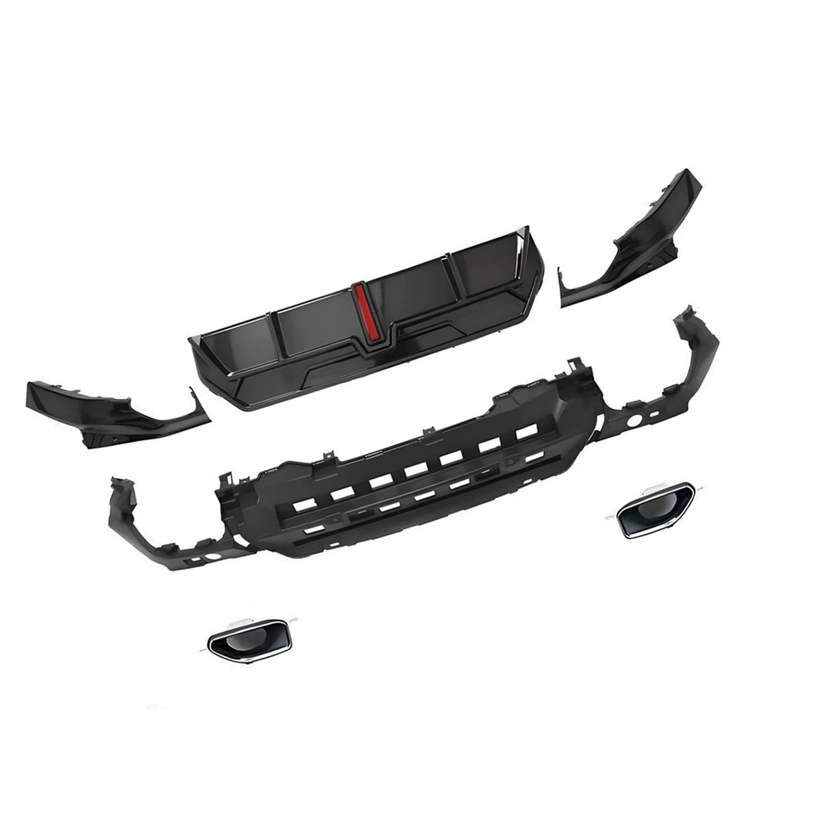 For BMW 2 Series G42 M Rear Bumper Diffuser Lip Gloss Black