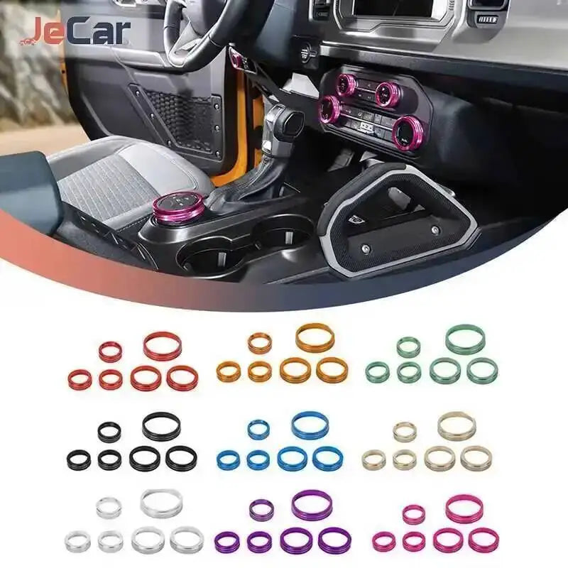 For Ford Bronco 2021 Up 4-Wheel Jecar Aluminum Alloy Knob Covers