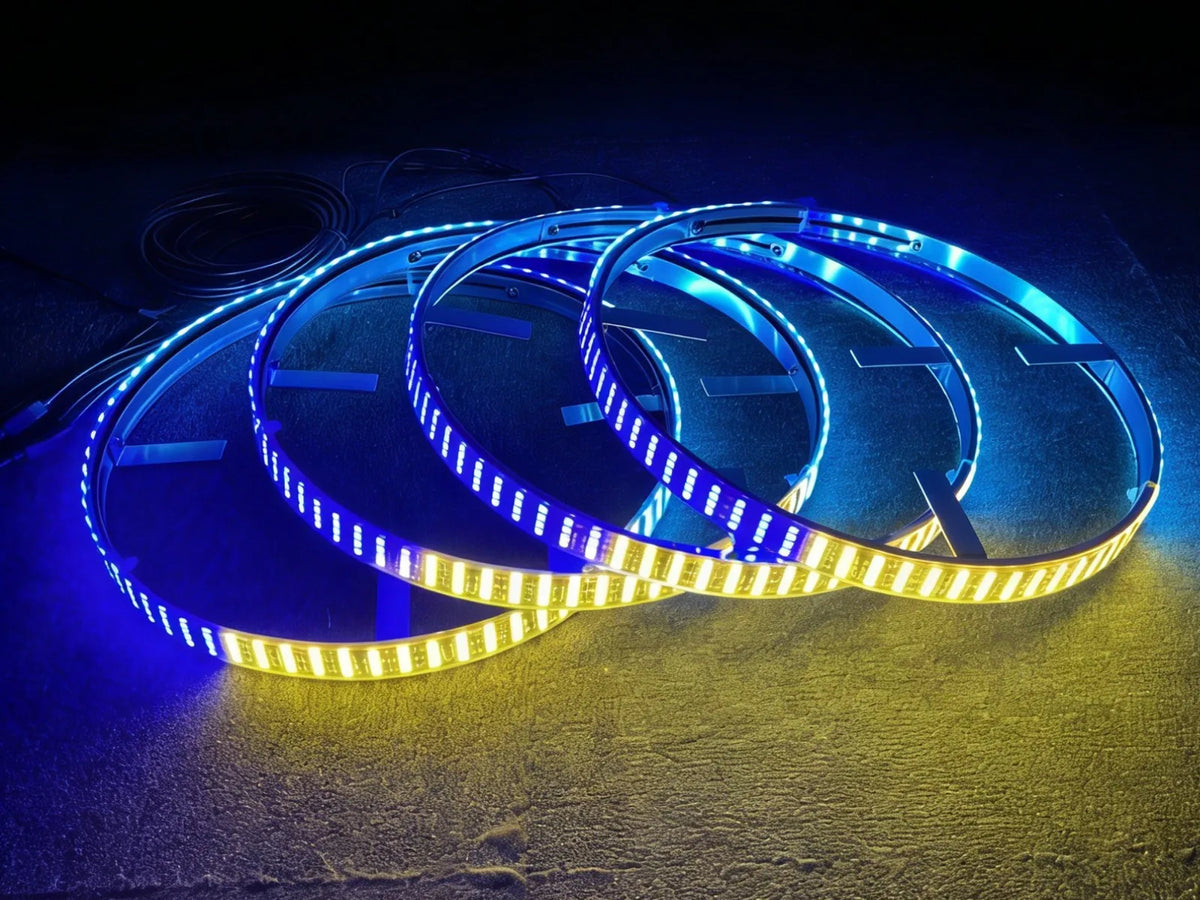 4PCS 17.5inch RGB Quad Row Chasing Wheel Ring IP68