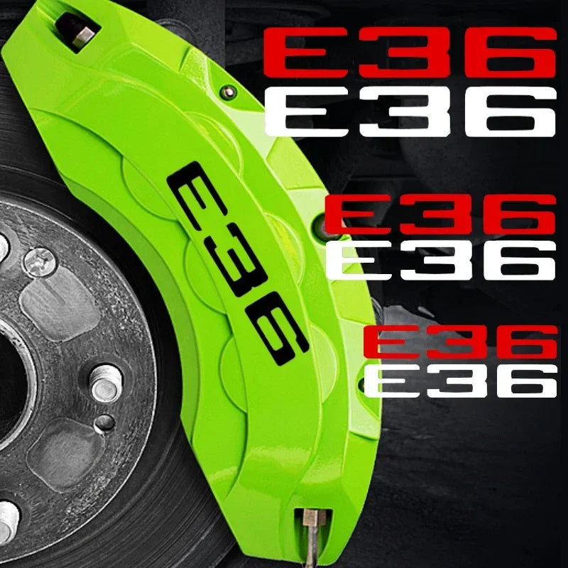 For BMW E36 Logo Accessories 6PCS Brake Caliper Stickers Vinyl