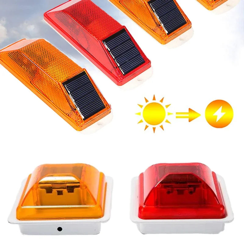 Solar Powered Cap Warning Flashing Road Barriers Traffic Square