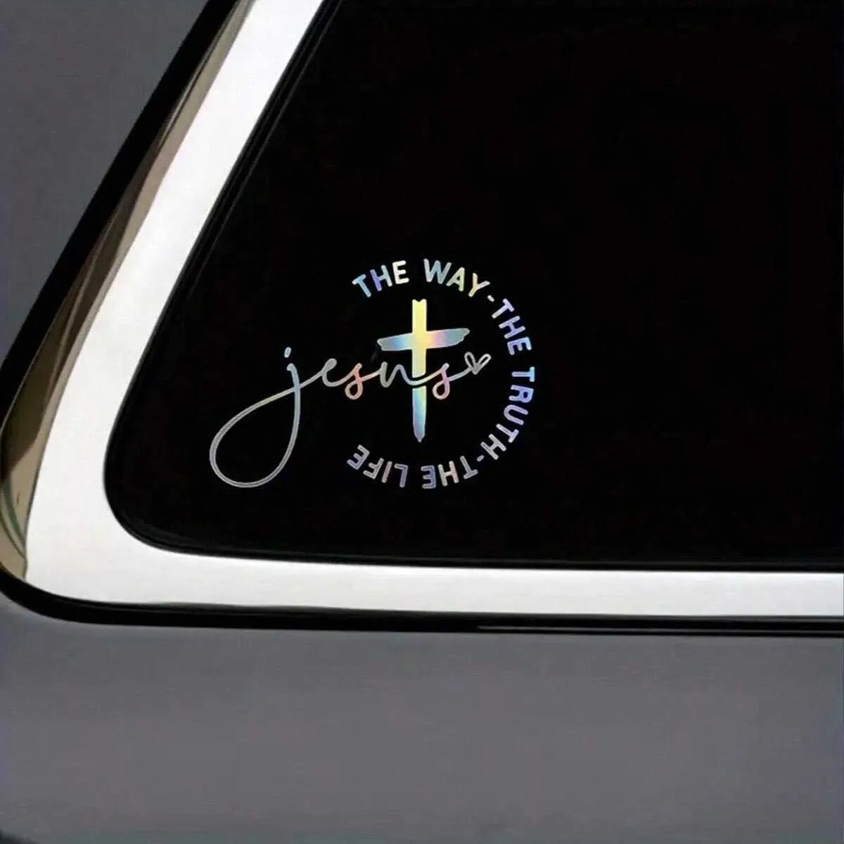 one-piece Way Jesus Christian Sticker Cross Pattern Road Truth