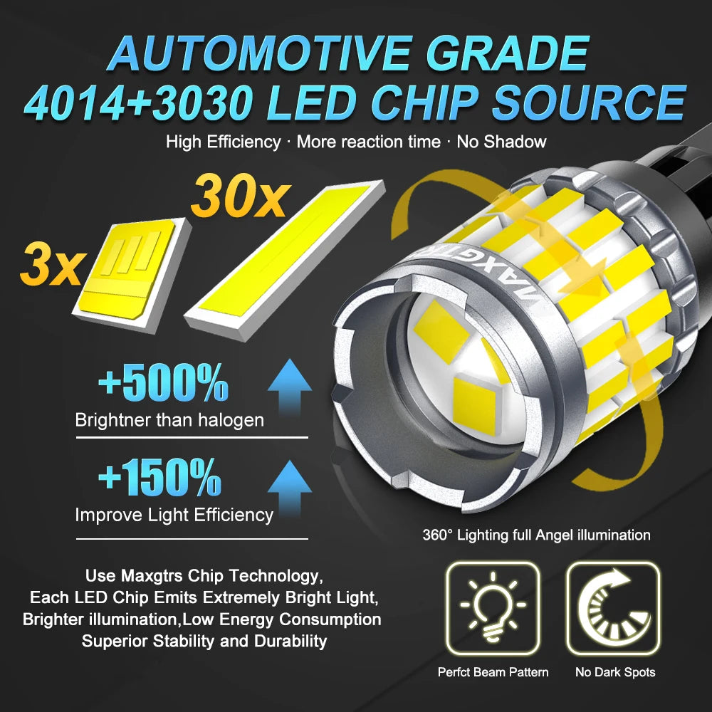 2X 2000LM Canbus T15 T16 Reverse 912 W16W W15W