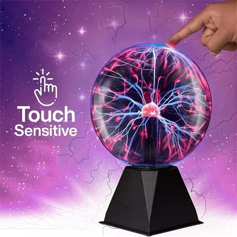 8inch Novelty Magic Crystal Plasma Ball Touch Night Kid