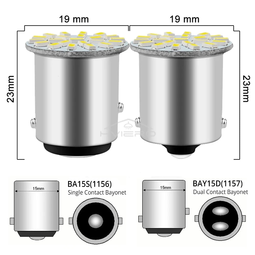 20PCS 1156 1157 ba15s 3014 22SMD Dc 12V Brake