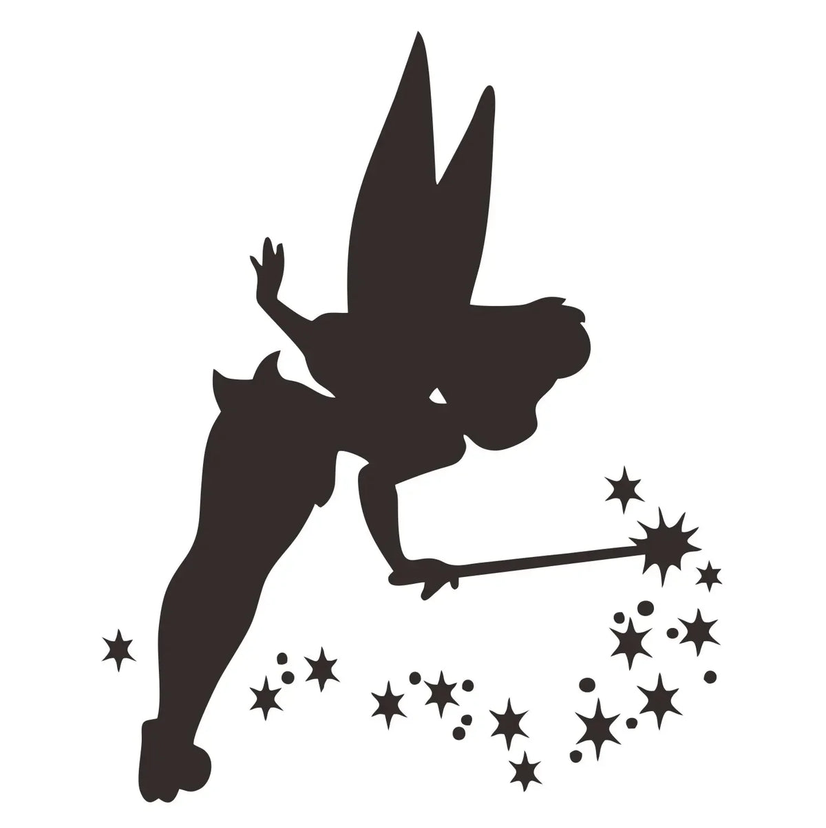 Magic Wand Tinkerbell Star Sticker Waterproof Creative