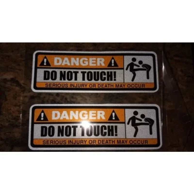 2PCS Sticker Danger Do Not Touch Serious Injury Or