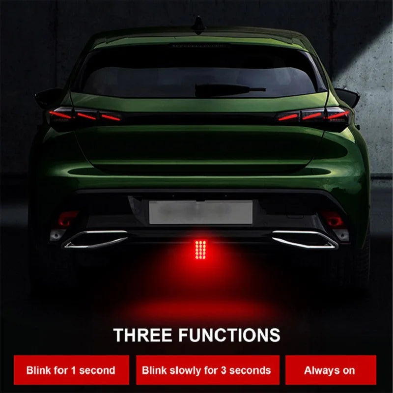 Red Black 12V F1 Taillight Brake Brightness Warning Stop