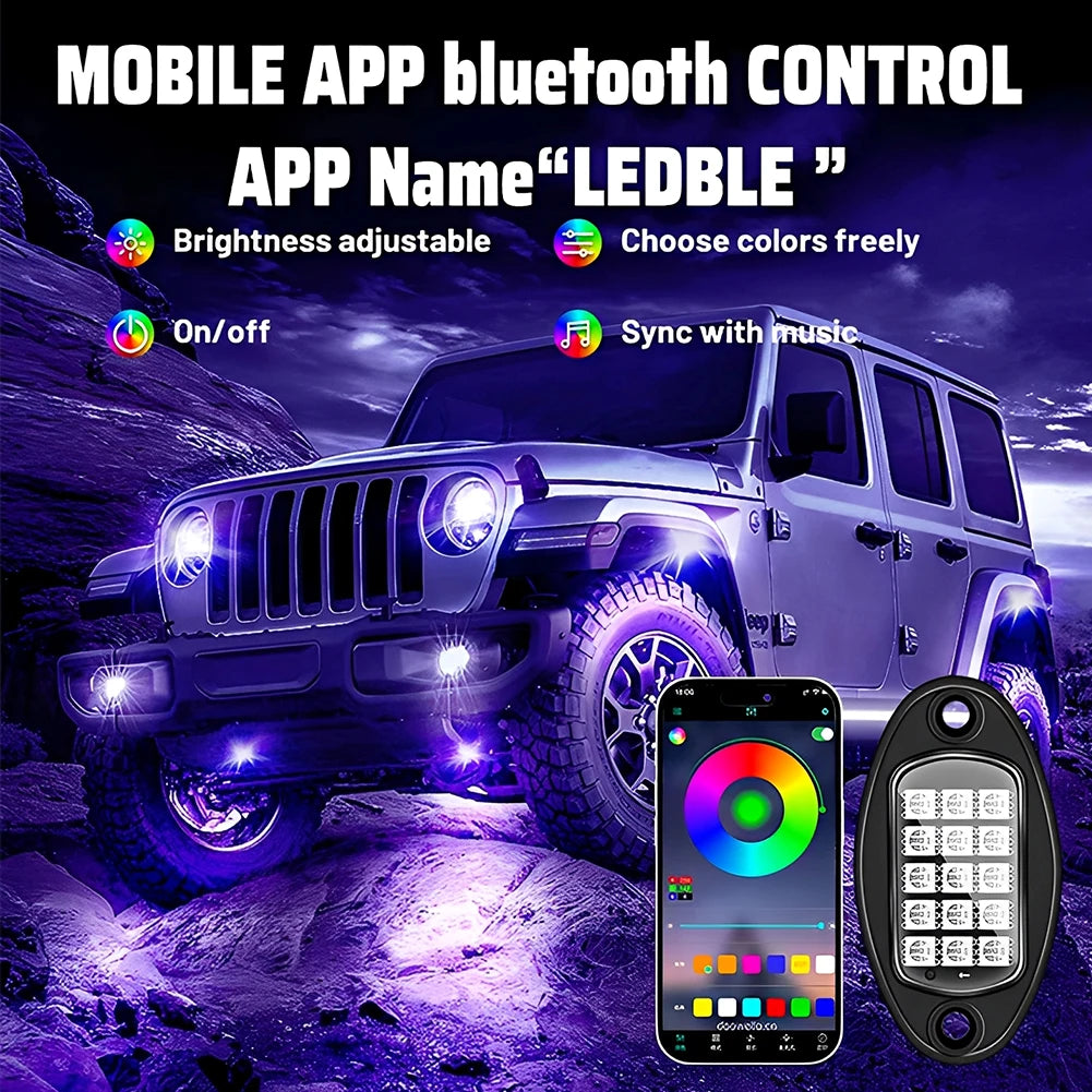 Pods RGB Rock Brightness Multifunction Neon Underglow Kit