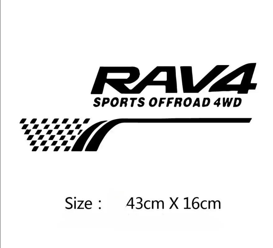 For Rav4 Spare Tire Decal Creative Sticker off-road Racing