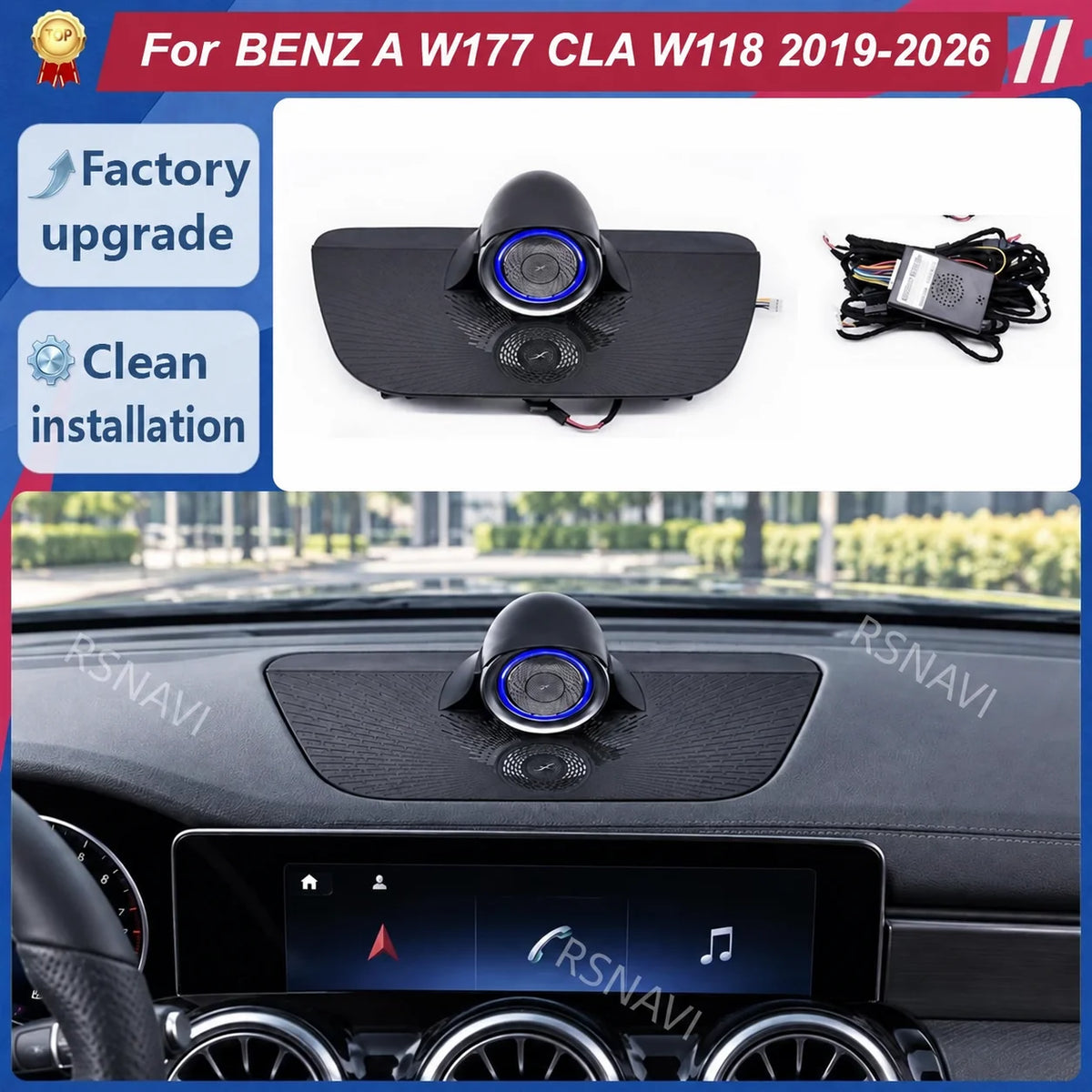 For Mercedes-Benz A-Class W177 Cla W118 Smart Rotary Center