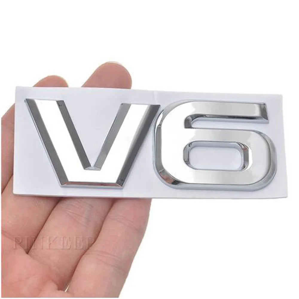 Zztzz 3D Metal V6 Engine Display Sticker Emblem Badge