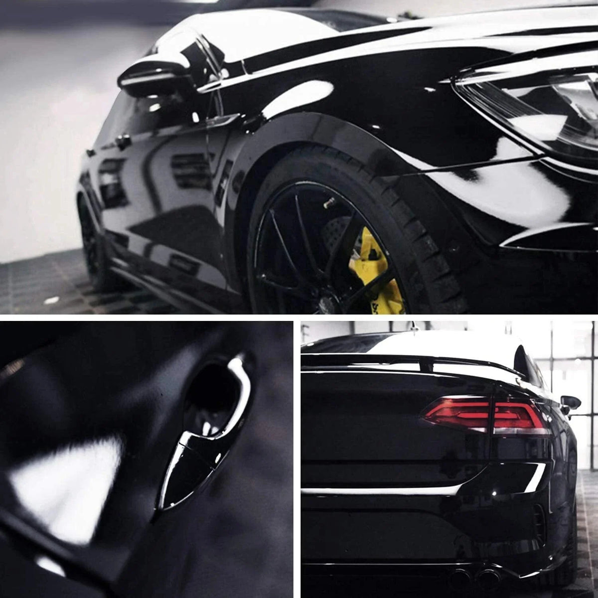 Carbon Fiber Body Vinyl Wrap Matte Glossy Black Sticker