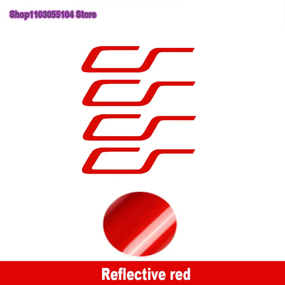4PCS Reflective Vinyl Stickers Body Decor