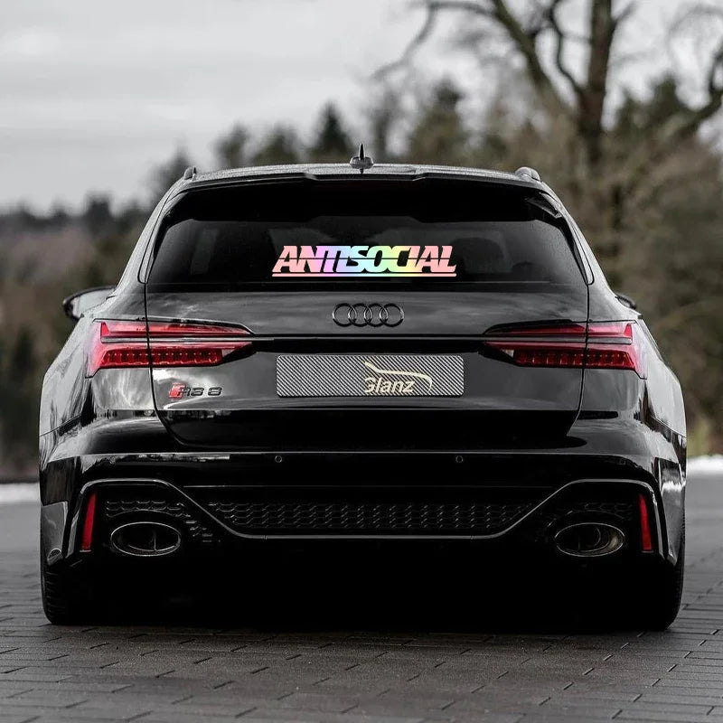 For Rear Window Auto Front Windshield 1PC Antisocial Letter