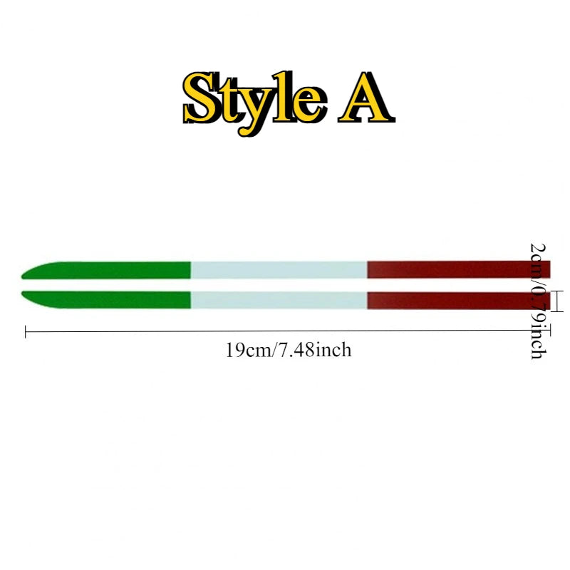 2PCS three-color Sticker Green Mirror Decal Body Modification