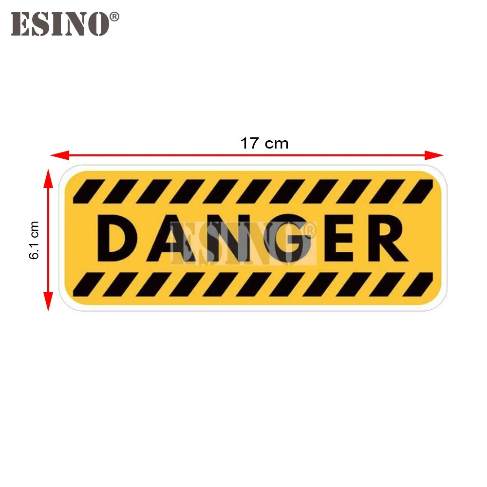 Funny Creative Warning Reminding Attention Danger Pvc Sticker