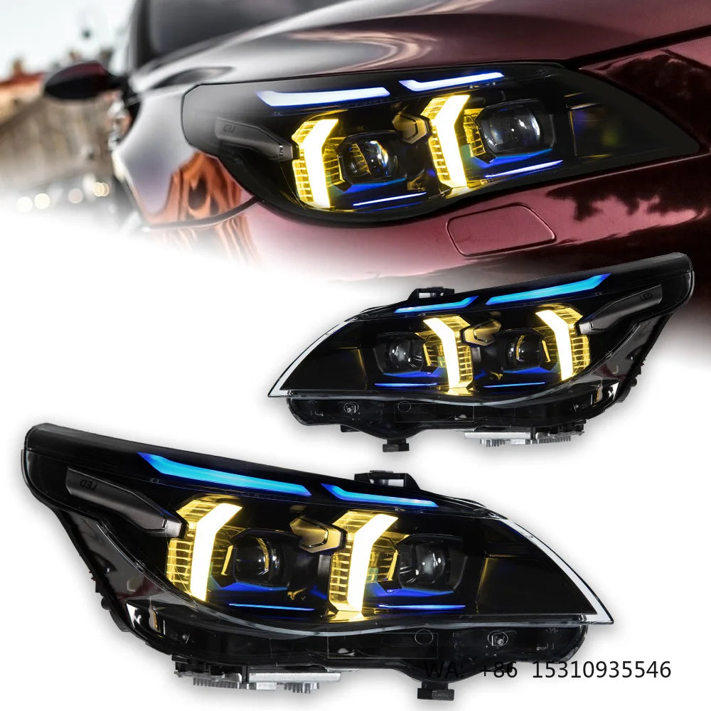 For BMW E60 Headlight Projector Lens Akd Head 2003-2009 523I