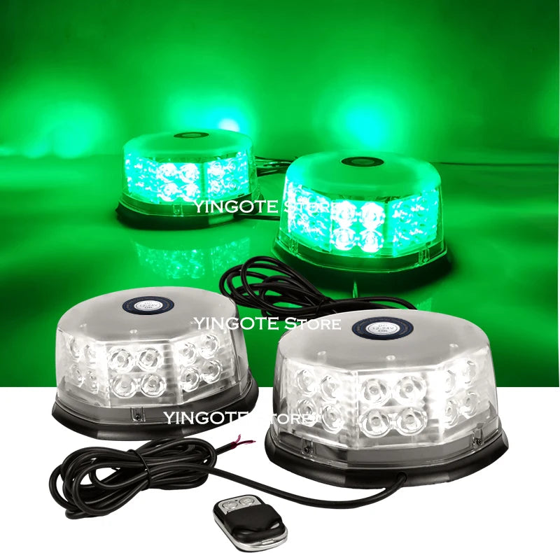 Green Engineering Trucks Trailer Magnet 32LED Beacon Flashing