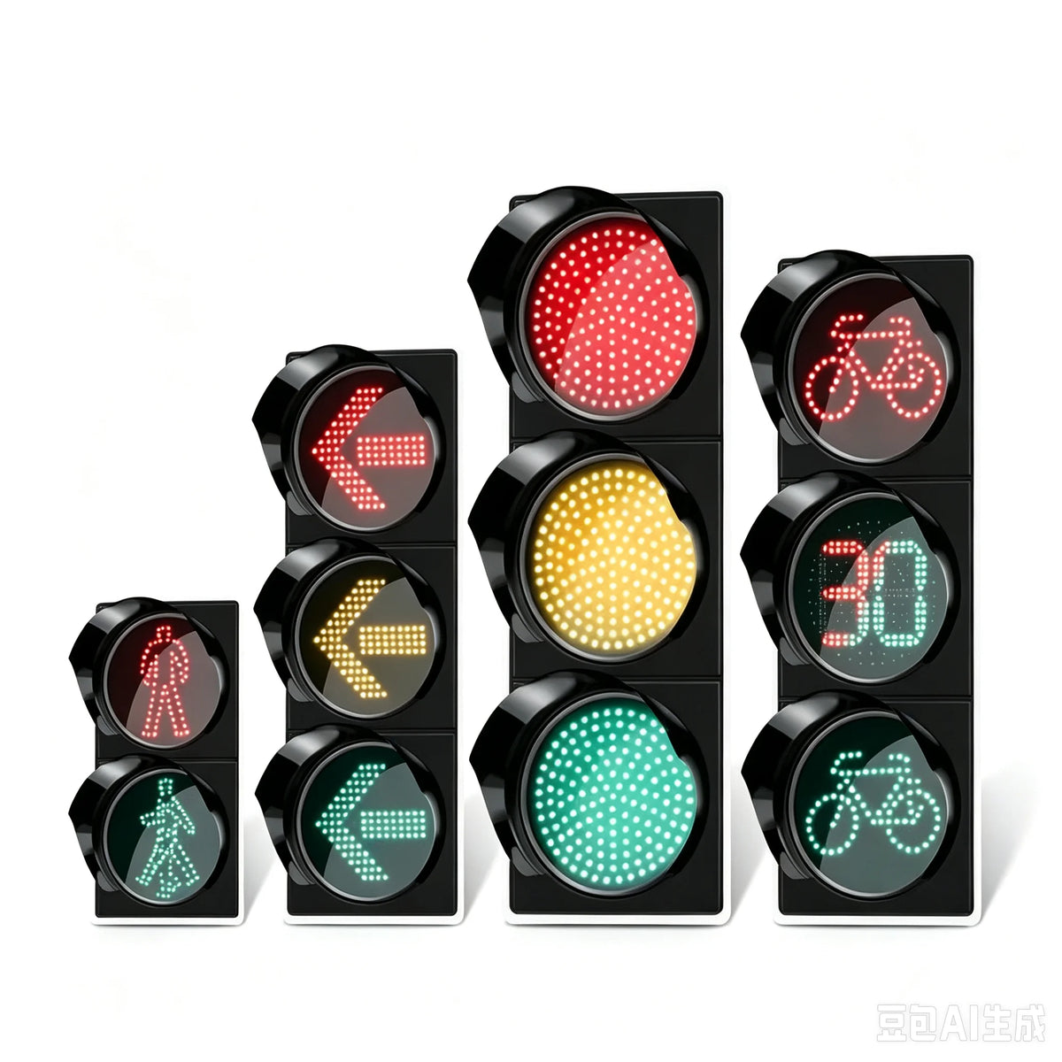 Waterproof Traffic Signal Red Yellow Green Indicator Outdoor Road