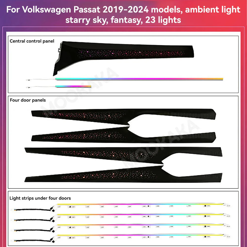 For Volkswagen Passat 2019-2024 Models Ambient Lighting Lcd