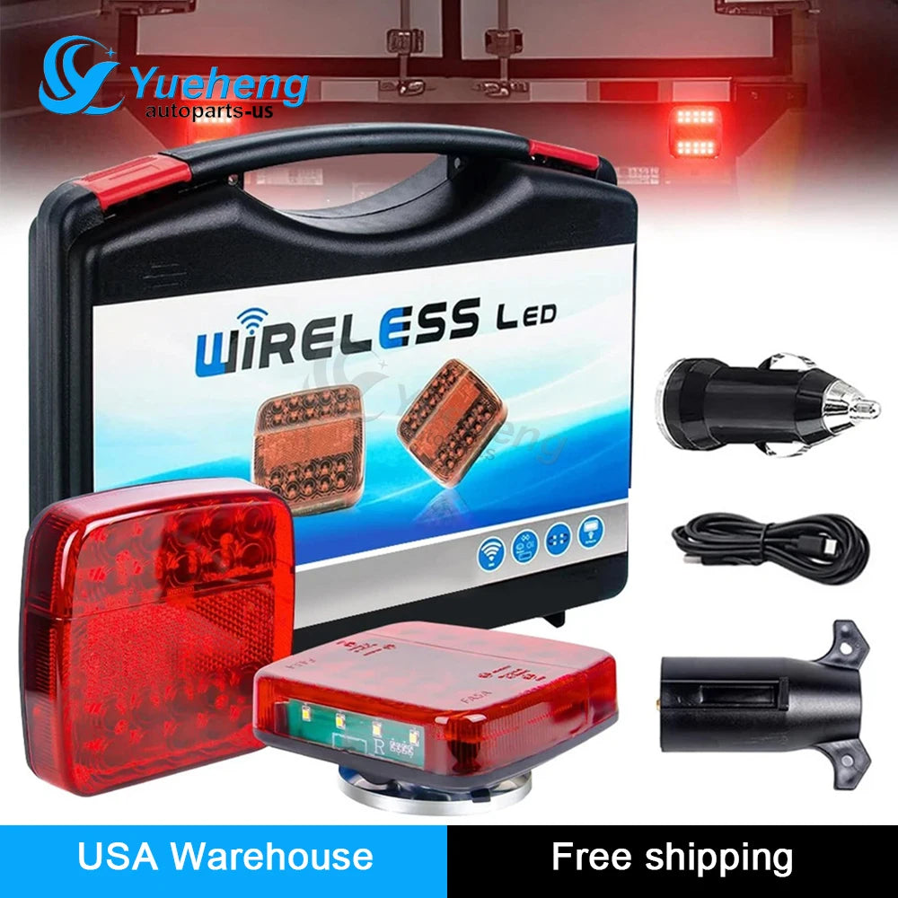 Wireless Magnetic Trailer Tail Taillight Signal Warning Kit