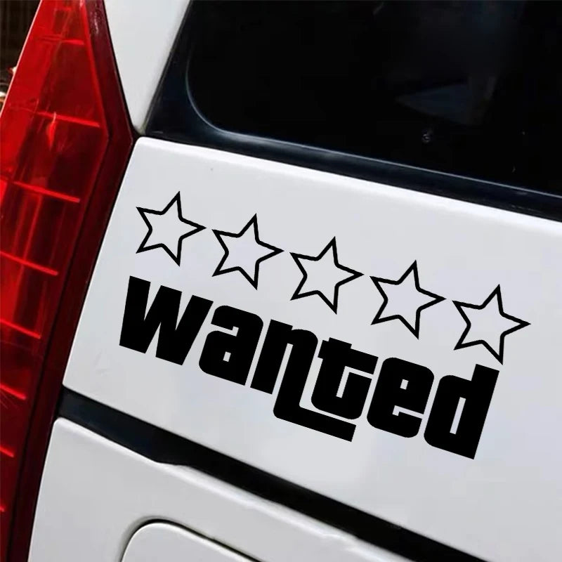 For Rear Windshield Window Glass Auto Wanted Pentagram Stickers