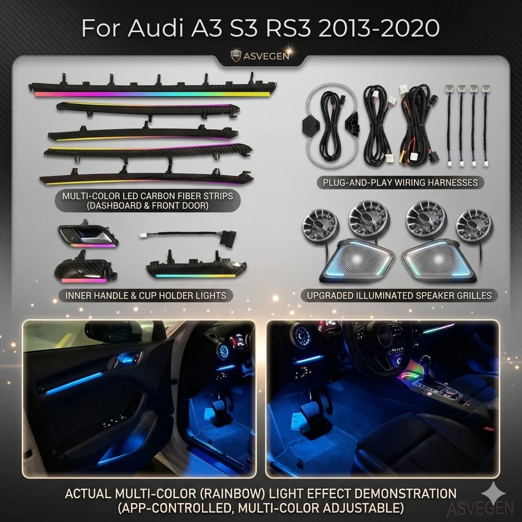 For Audi A3 L A3L S3 In Ambient Lighting RS3 2013-2023 Dashboard