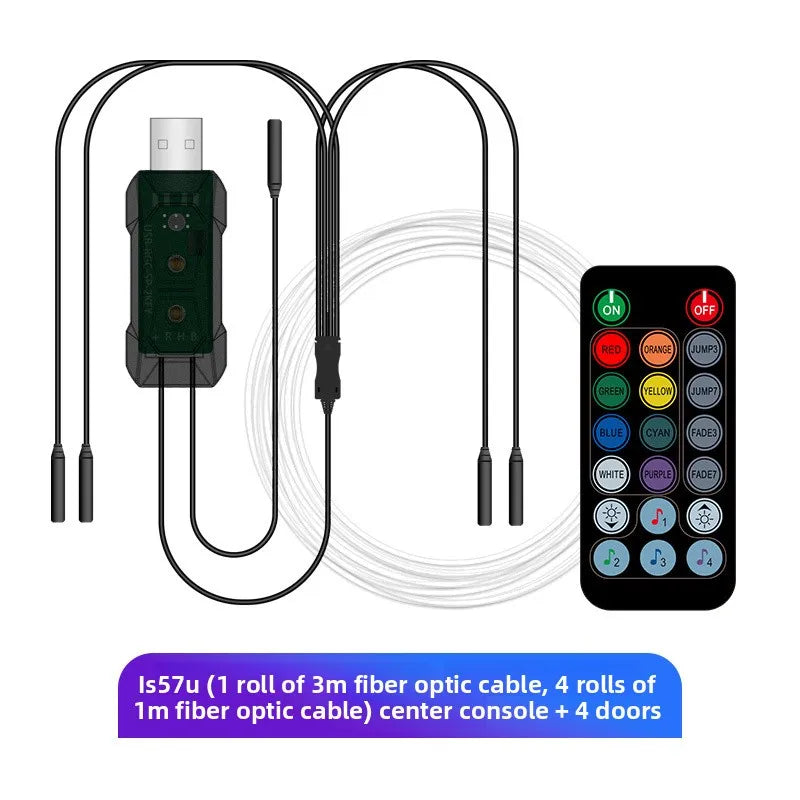 USB Cold Cable Ambient Guide Strip installation-free Wiring In