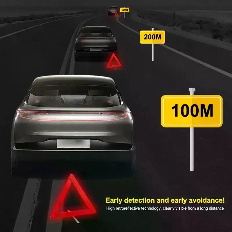 Emergency Early Warning Device Triangle Road Safety Stable Metal